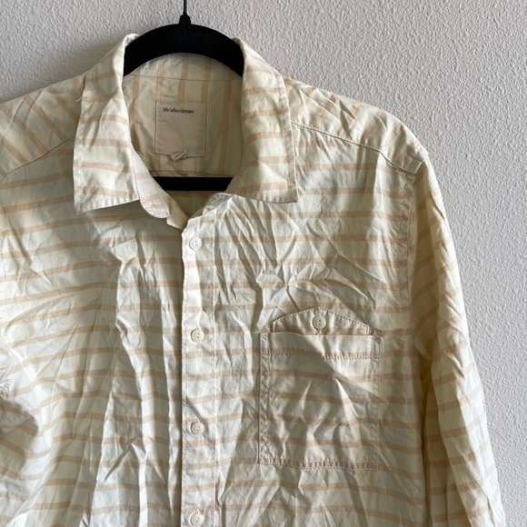 LIFE AFTER DENIM Striped Yellow Button Up - Picture 4 of 7